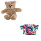 8 Inch Brown Bear Plush with Tie-Dye T-Shirt Outfit – 16 Inch