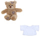 8 Inch Brown Bear Plush with White T-Shirt Outfit – 16 Inch
