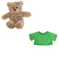 Brown Bear 8 Inch Plush with Green T-Shirt Outfit – 16 Inch