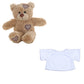 Brown Bear 8 Inch Plush with White T-Shirt Bulk 102 Pack