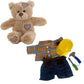 Brown Bear 8 Inch Plush with Construction Worker Outfit