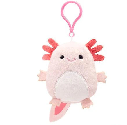 4-Inch Axolotl Keychain Plush Clip - Small Cute Axolotl Toy for Bags & Keys