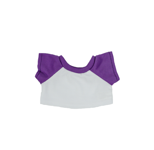 Kids' Size 8 White and Purple T-Shirt - Comfortable Cotton