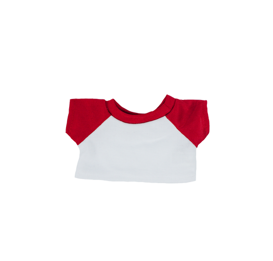 8″ White & Red T-Shirt for Children – Comfortable Fit