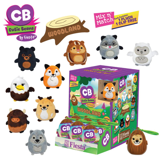 Cutie Beans 3-Inch Woodland Series - 9 Assorted Cuddly Plush Toys