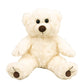 White Twist Teddy Bear, 16 Inch Cuddly Plush with Soft White Fur