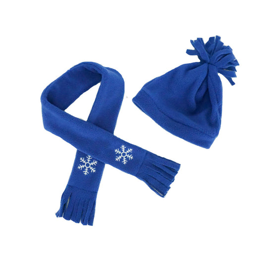 Blue Hat & Scarf for Plush Toys (16 Inch) – Pack of 6 Accessories