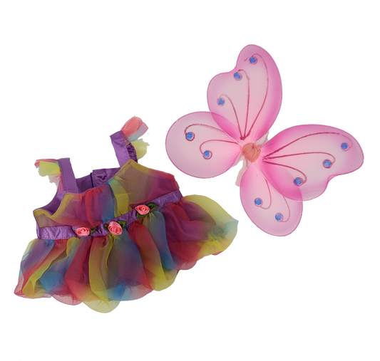 Fairy Butterfly Costume with Wings for 16-Inch Stuffed Toy