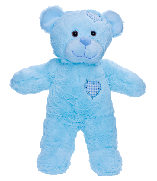 Baby Blue Patches Bear 8 inch