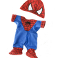 Brown Bear 8 Inch Plush with Spidey Teddy Costume