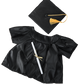 Brown Bear 8 Inch in Graduation Gown with Cap & Tassel