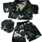 Brown Bear 8 Inch Plush with Army Green Outfit 16 Inch