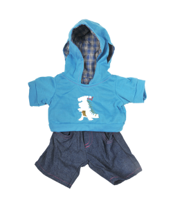 Brown Bear 8 Inch with Dinosaur Outfit Plush Toy