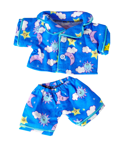 Sunny Days Blue Pajamas (8 Inch) – Cute Plush Toy Clothes Outfit