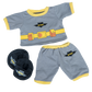 Brown Bear Plush 8 Inch with Batboy PJs & Slippers 16 Inch