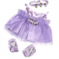 Brown Bear Plush 8 Inch with Lavender Ballerina Outfit 16 Inch