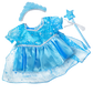 Brown Bear Plush 8 Inch with Blue Snow Princess Gown 16 Inch