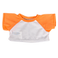 Brown Patches Bear 8 Inch Plush with White T-Shirt & Orange Sleeves