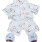 Brown Bear Plush 8 Inch with Blue Monkey Jammies & Slippers 16 Inch