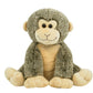 Smiley Monkey Stuffed Toy - 16 Inch Plush Monkey with Embroidered Features and Soft Fabric