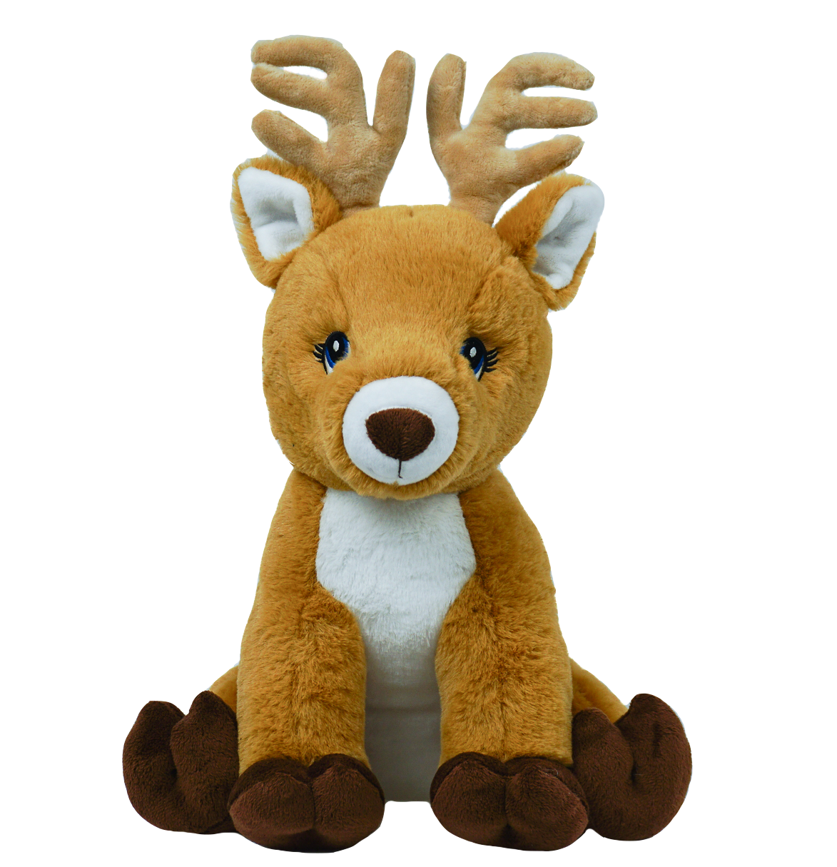 Brix the Buck 16-inch stuffed toy – soft plush deer with realistic antlers and embroidered details.
