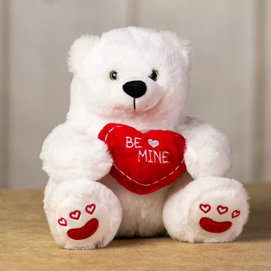Be Mine 10" Valentine Polar Bear Teddy Bear