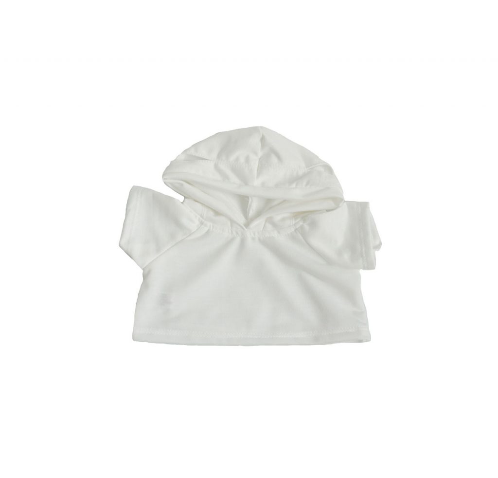 White Hoodie for Plush Toys (16 Inch) – Pack of 6 Stuffed Animal Clothes