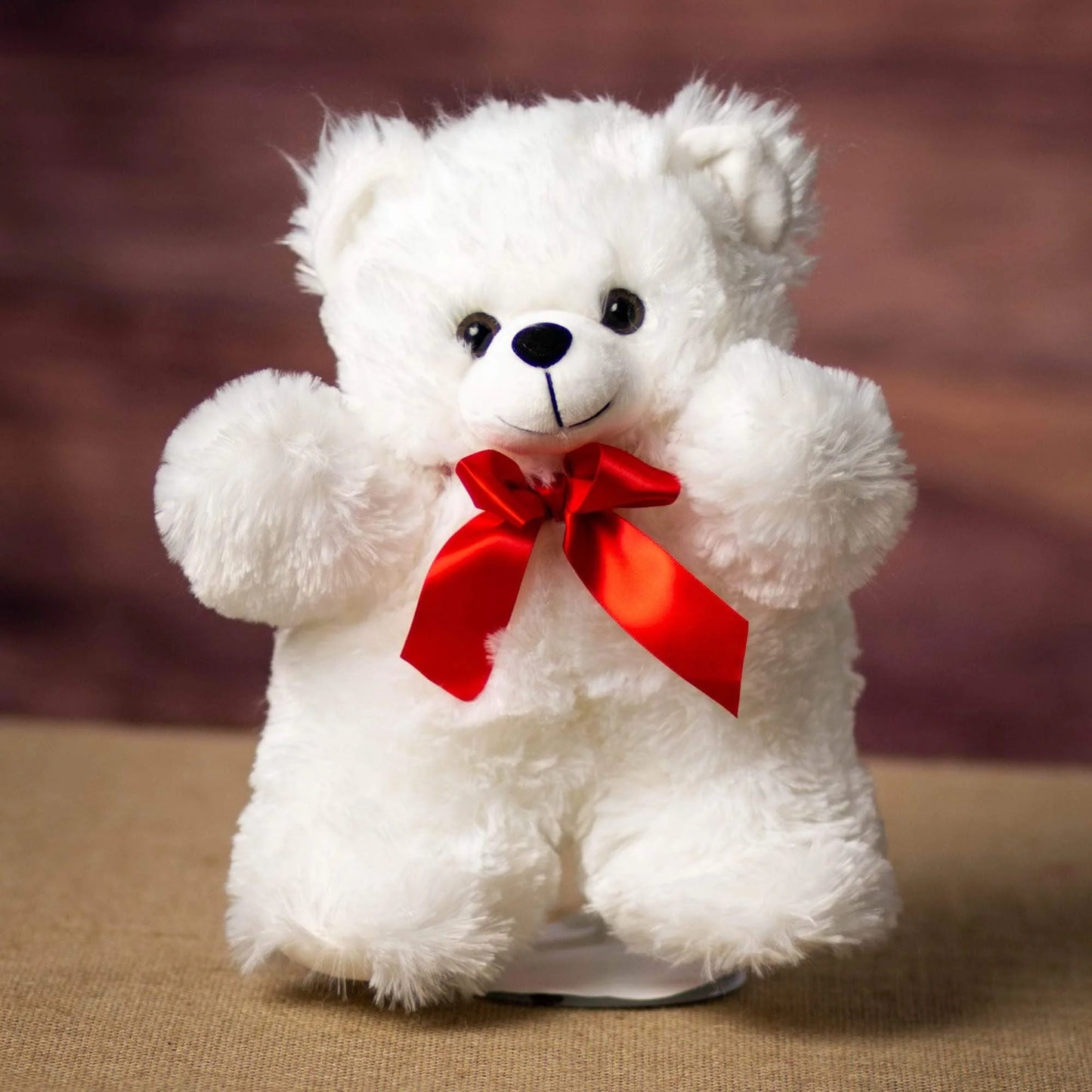 11 Inch Cuddly White Hug Bear - Soft Stuffed Toy