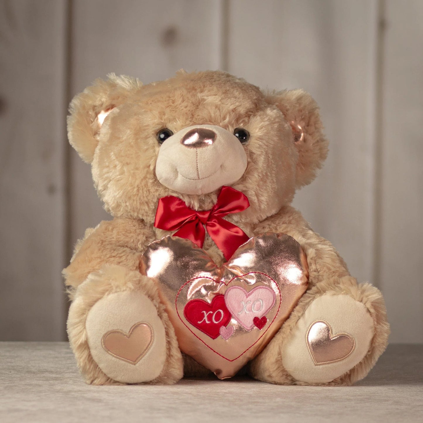 14 Inch Sparkle Heart Bear  – Adorable Plush Toy Gift