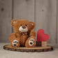 8 Inch Small Brown Bear Pair - Friendly, Soft Plush Bears for Collecting