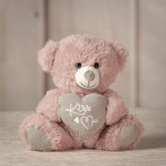 7 Inch Dusty Pink Val Bear - Soft & Adorable Teddy Bear