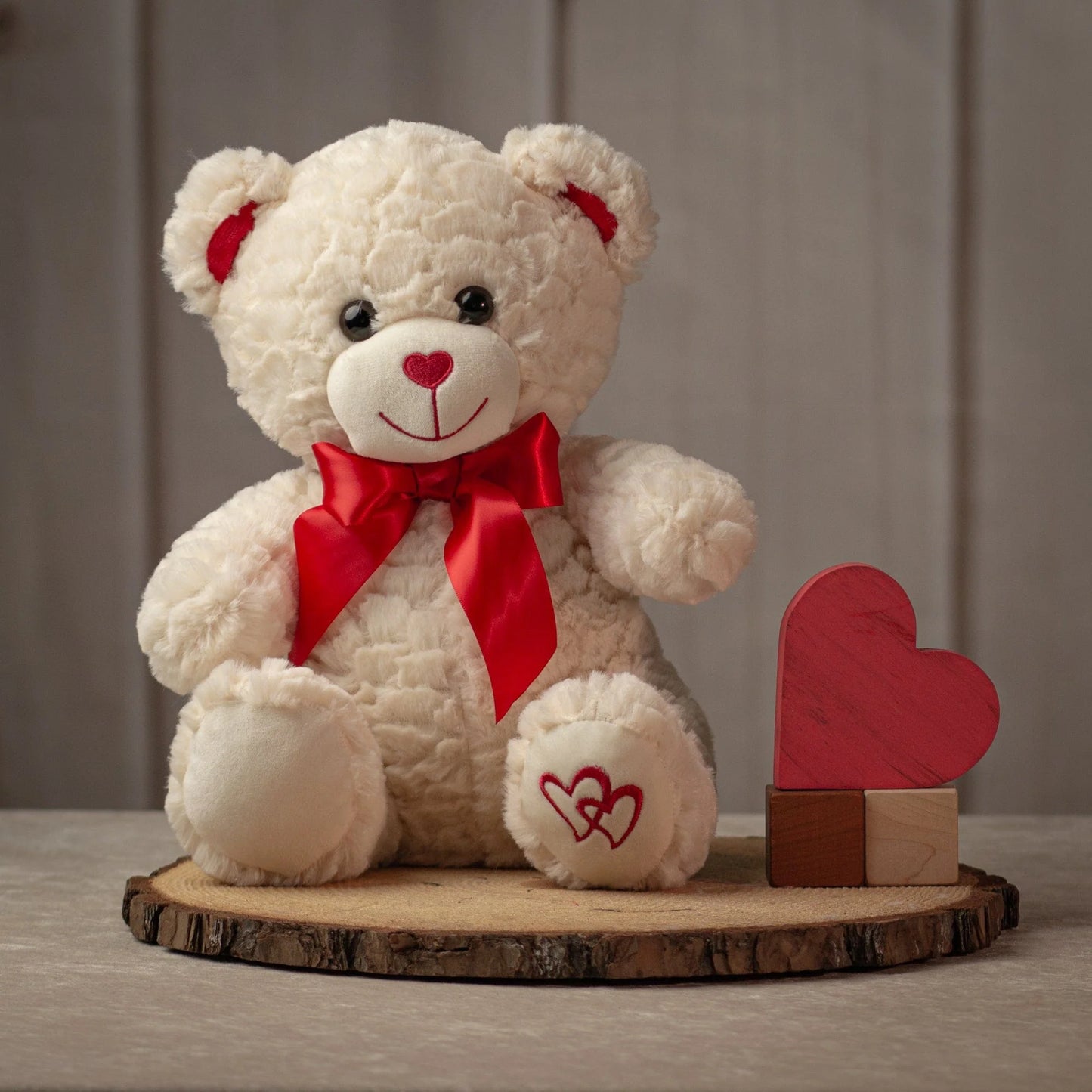 12 Inch Heart Print Valentine Bear - Gift for Valentine's Day