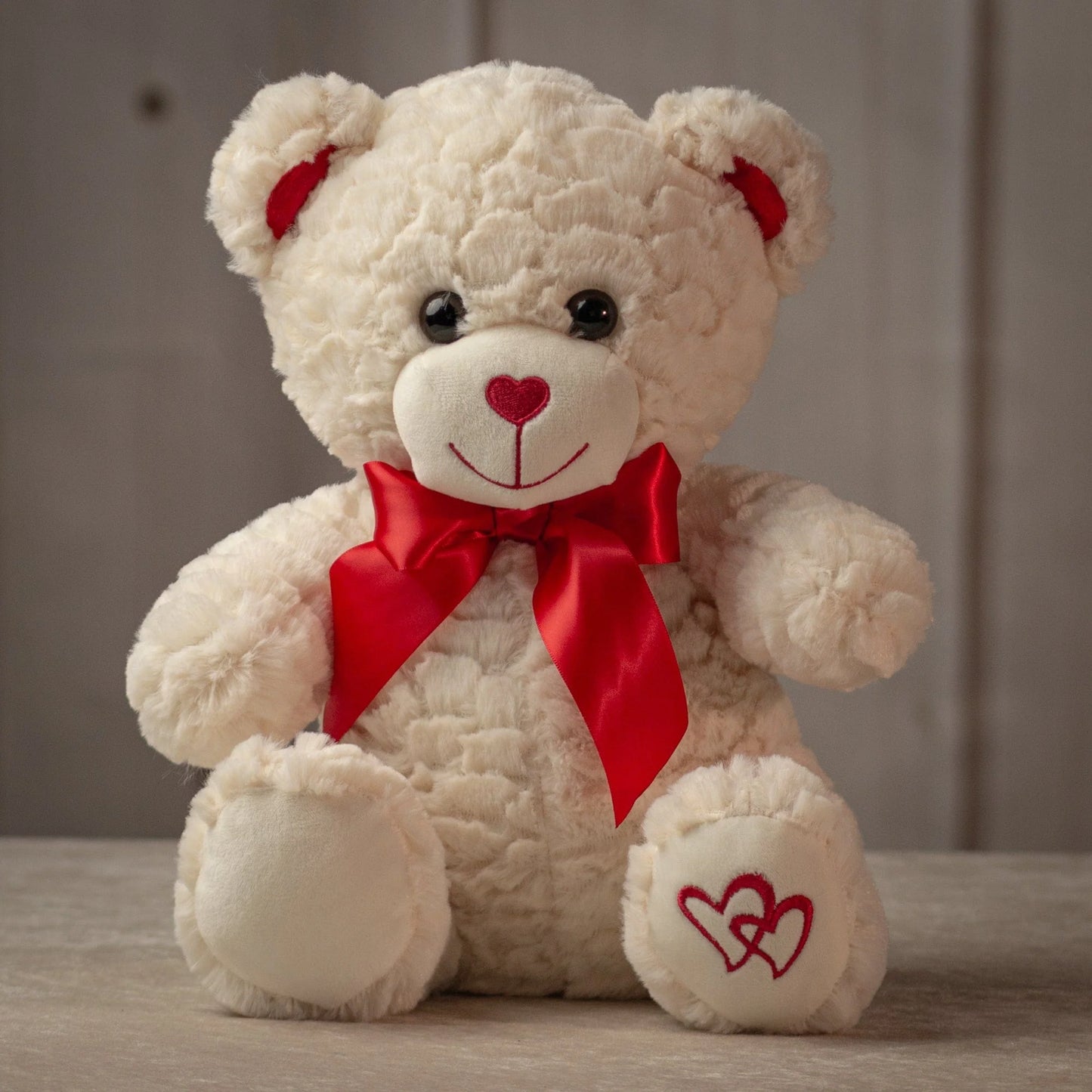 12 Inch Heart Print Valentine Bear - Gift for Valentine's Day