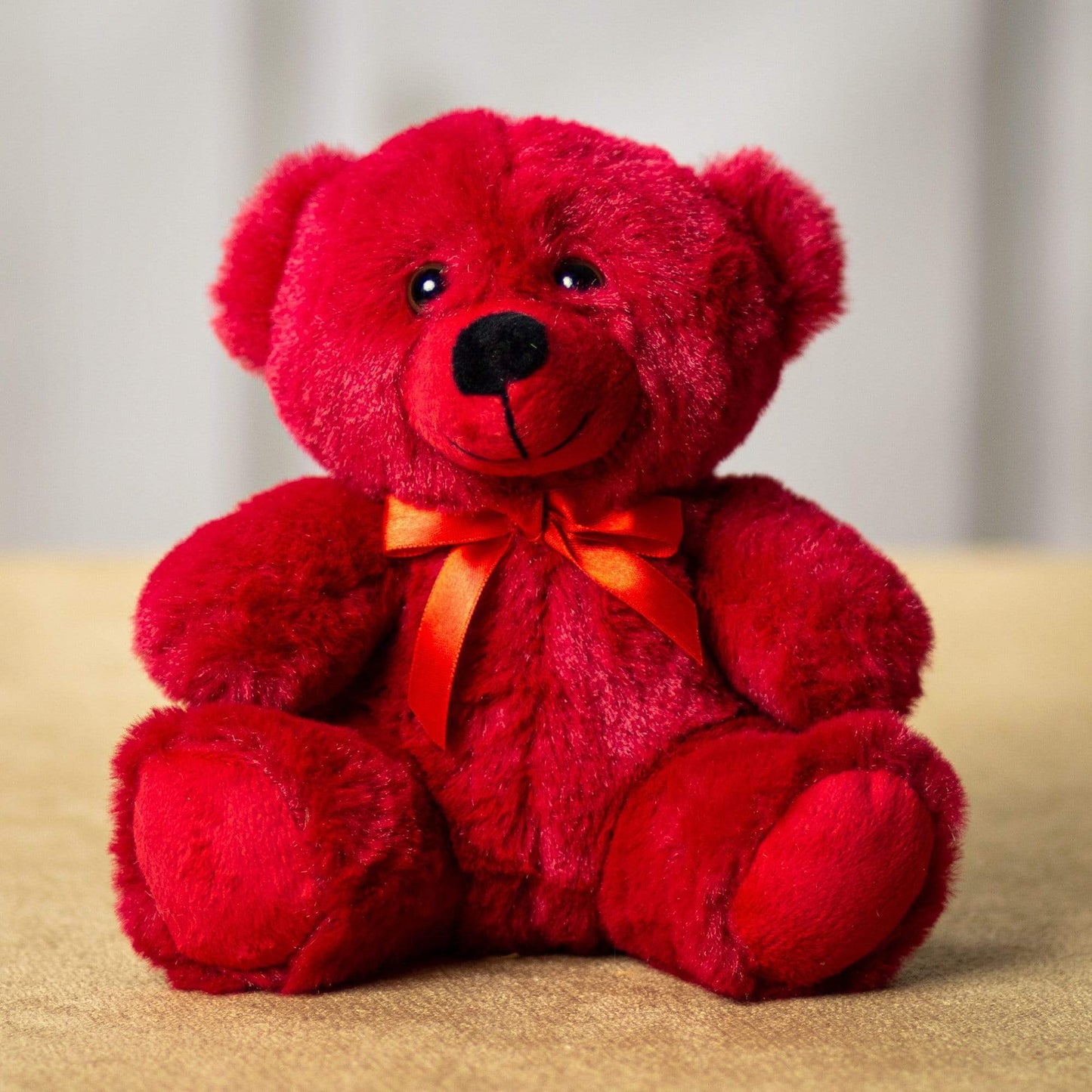 6 Inch Strawberry Red Colorama Bear - Cute Plush Toy for Collectors