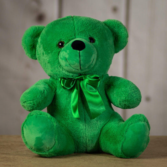 14 Inch Rainbow Colorama XL Bear - Plush Green Teddy Bear for Kids