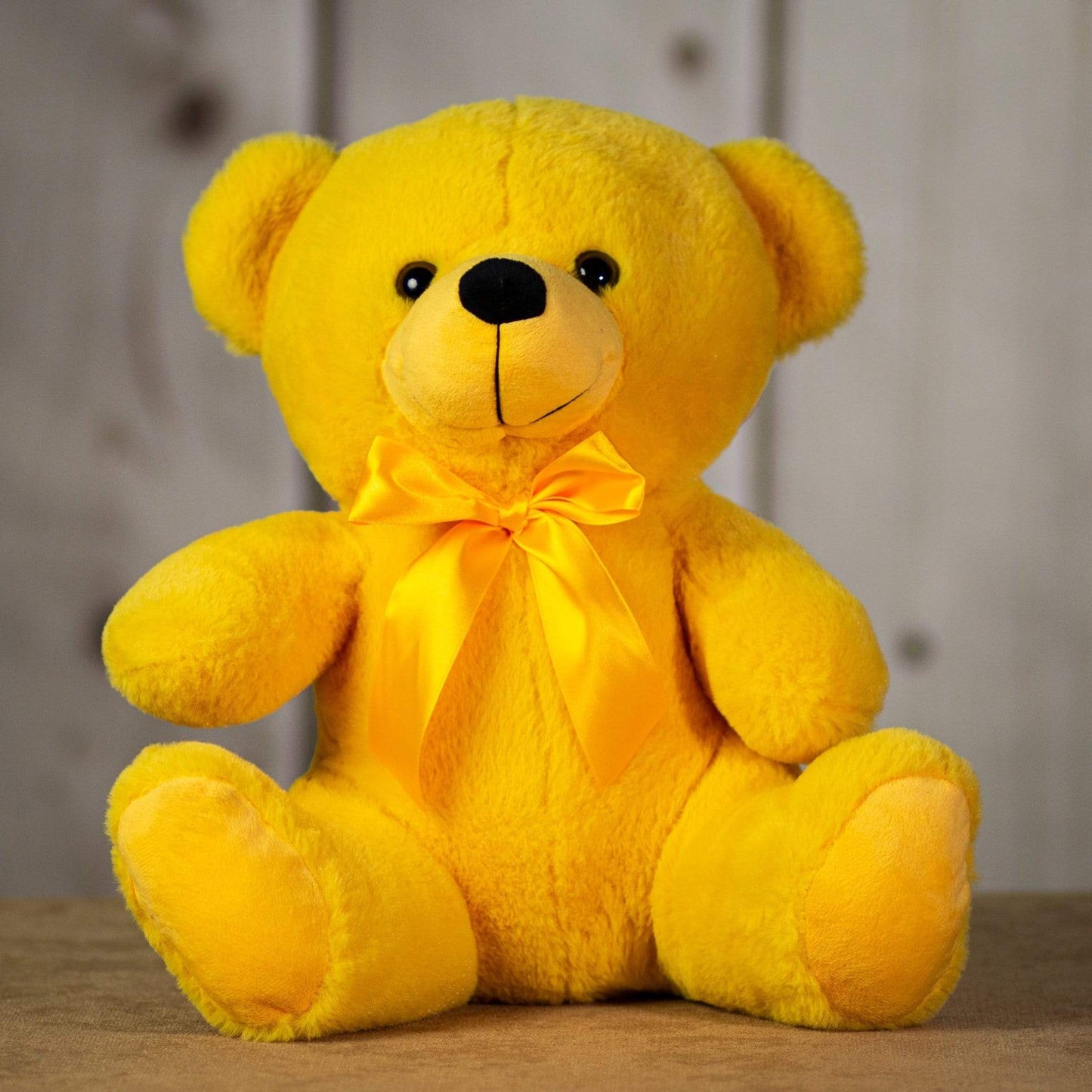 14 Inch Rainbow Colorama XL Bear - Bright Yellow Plush Teddy Bear