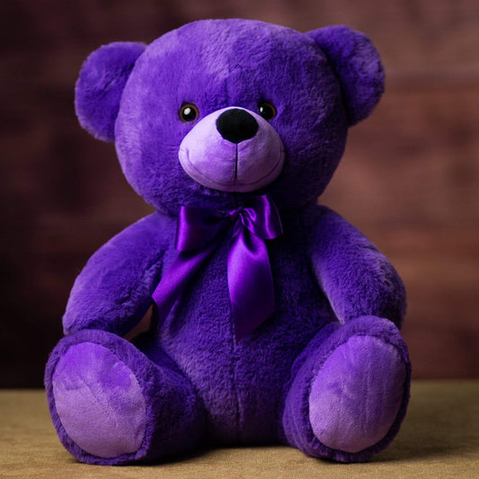 14 Inch Rainbow Colorama XL Bear - Purple Plush Stuffed Animal