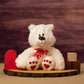 8 Inch Paw Print Heart Bear - Cute Plush Toy