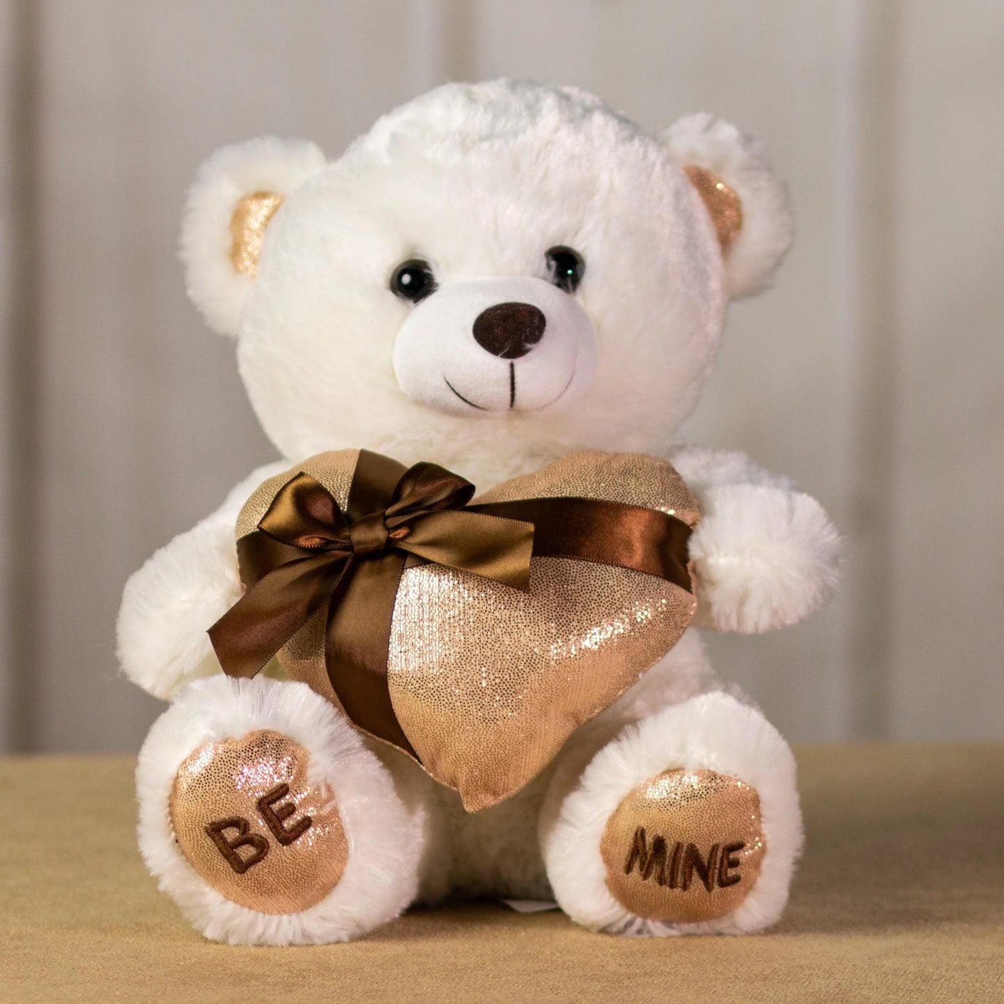 11 Inch Heart of Gold Valentine Bear - Gift for Loved Ones