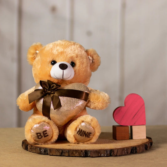 11 Inch Heart of Gold Valentine Bear - Gift for Loved Ones