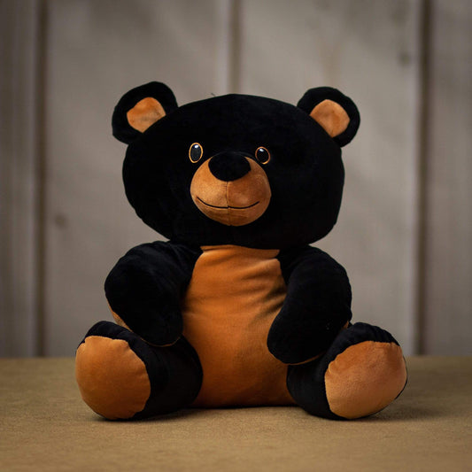 12 Inch Black Huggy Bear Plush – Soft & Cuddly Stuffed Teddy