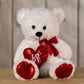 10 Inch White Bear with Love Heart - Cute & Cozy Gift